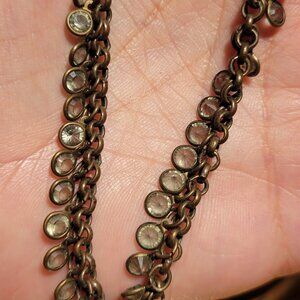 Bronze and Gray Rhinestone Kenny Ma Necklace